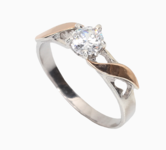 серебряное кольцо с цирконом 57208084
